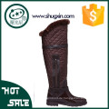 Leder lange Angeln Gummistiefel italienischen Schuh Marken B-888